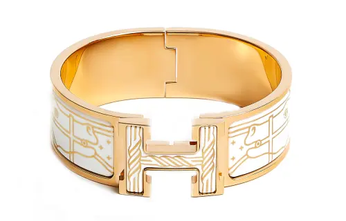 HERMES Clic Clac H Gold Plated Bangles Women's