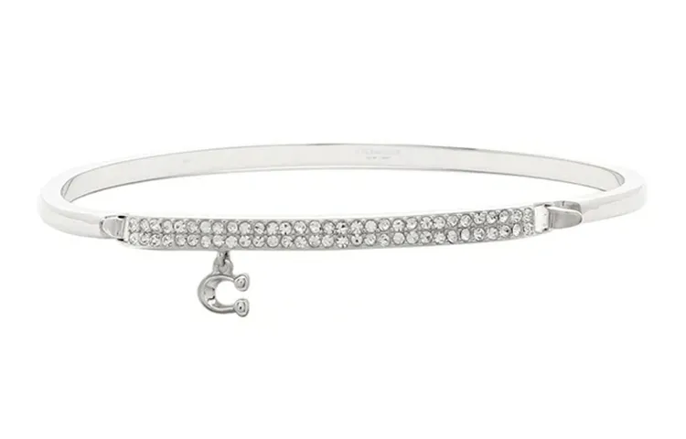 COACH Gold Plated Brass Bangles Women's Silver