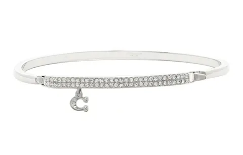 COACH Gold Plated Brass Bangles Women's Silver