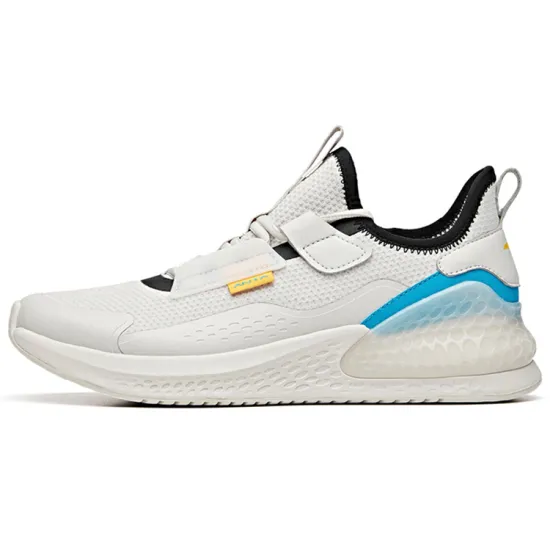 ANTA C37 Series Running Shoes Men Low-Top One Degree Gray/Blue Black