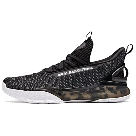 ANTA KT4 Basketball Shoes Men Low-Top Black/Cool Gray/ANTA White
