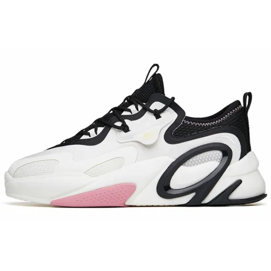 ANTA AT91 Skateboard Shoes Women's Low-Top Ivory White Black