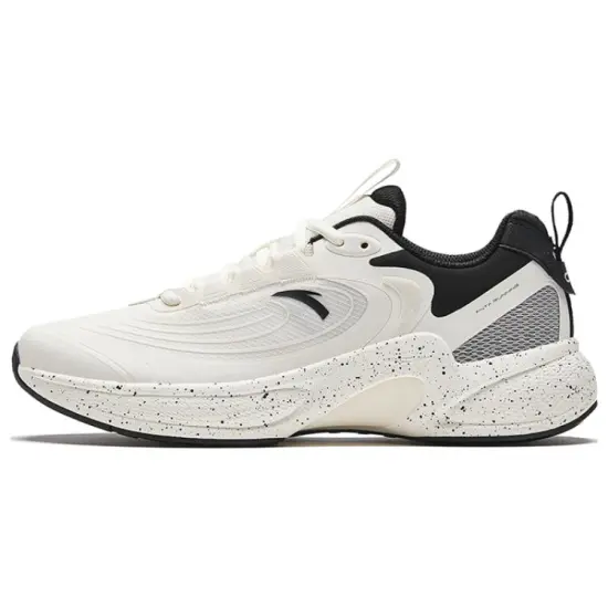 Anta C37+ Wear-Resistant Low-Top Running Shoes Men's Black White