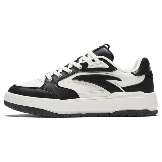 ANTA 982 Skateboard Shoes Women's Low-Top Black/White