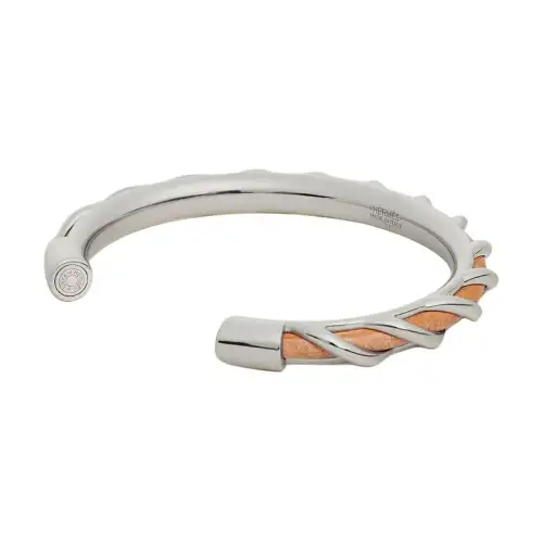 HERMES Silver Bangles Men's Silver