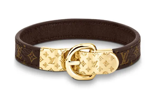 LOUIS VUITTON Monogram Metal Bangles Unisex