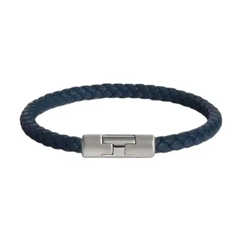 HERMES Puzzle H Bangles Men's Navy
