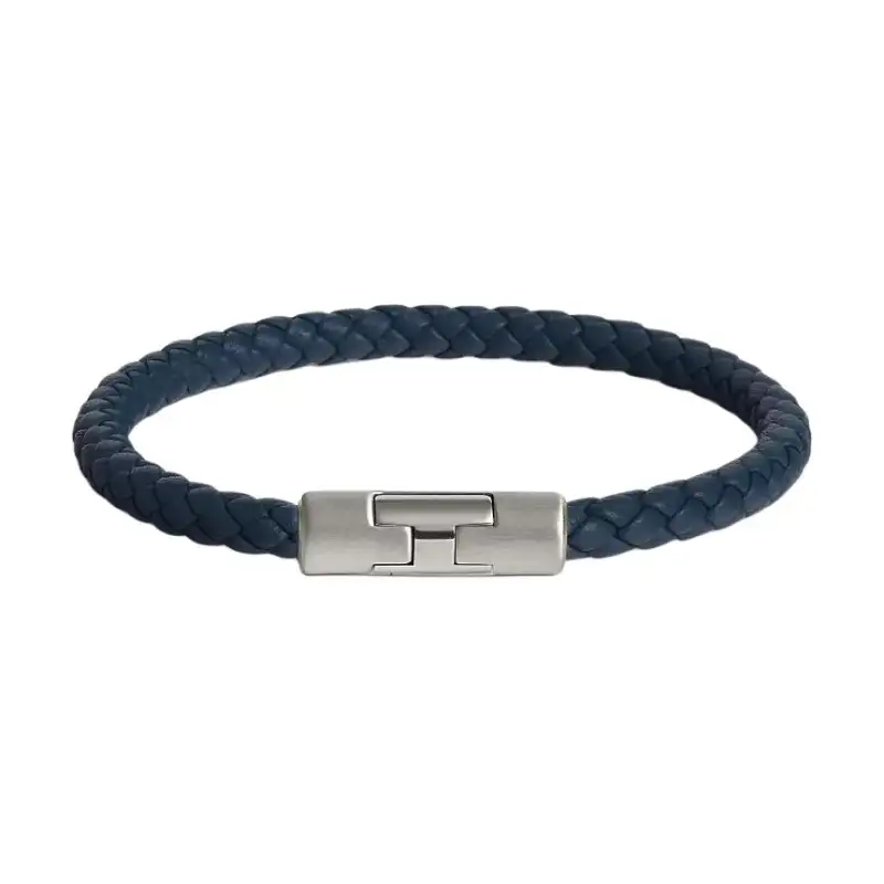 HERMES Puzzle H Bangles Men's Navy