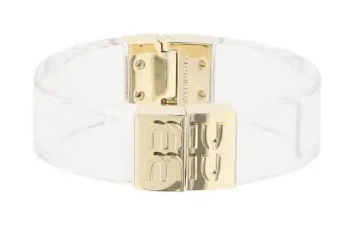 MIU MIU Plexiglass Bangles Women's Transparent
