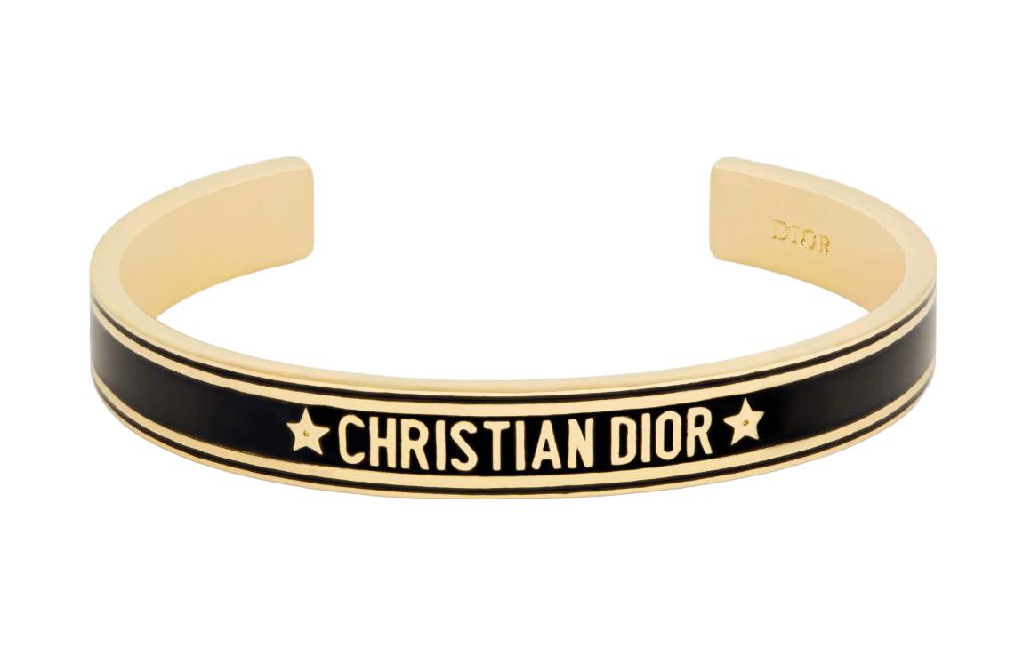 Женский браслет Dior CODE (черно-золотой)
