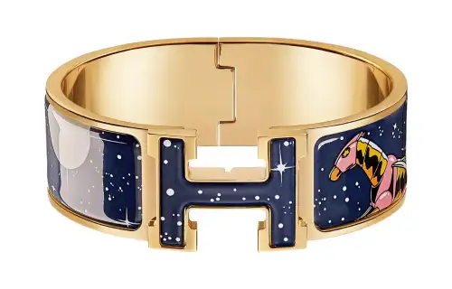 HERMES Clic H Alloy Enamel Bangles Women's
