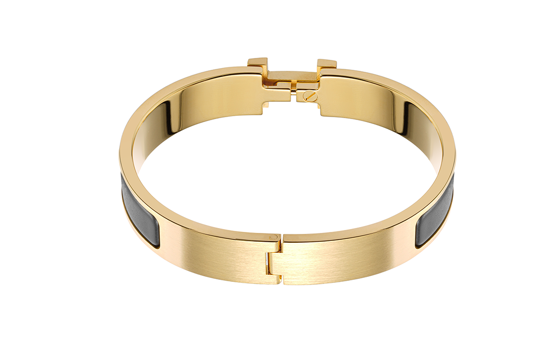 Браслет Hermes Clic HH bracelet (черный) — фото 2