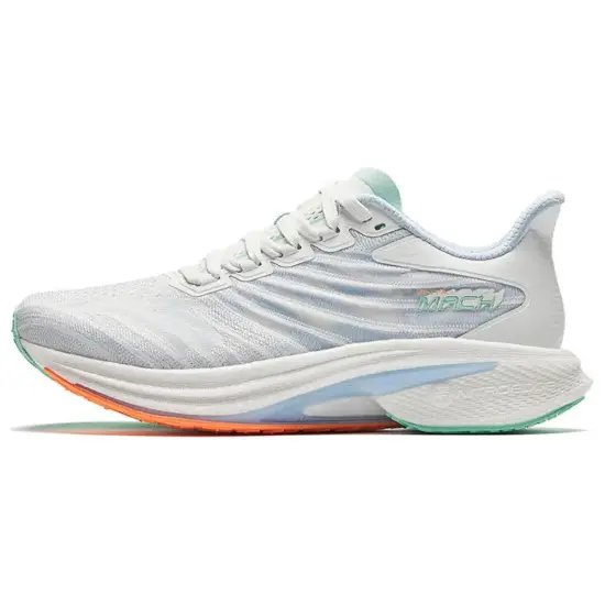 ANTA MACH Mach 4.0 Running Shoes Women's Low-Top Papyrus White/Sky Blue/Fluorescent White Green