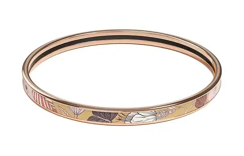 HERMES Rose Gold Plated Hardware Accessories, Enamel Bangles Women's Rose Gold