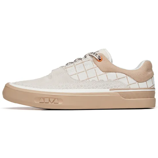 ANTA Ao Li Skateboard Shoes Men Low-Top Lotus Gray