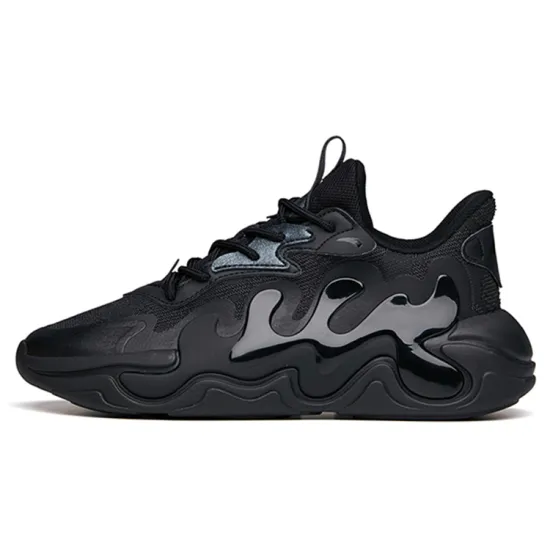 Anta Chao Worship 2.0 Cushioned Wear Resistant Slip Resistant Low Top Chunky Sneakers Women's Black