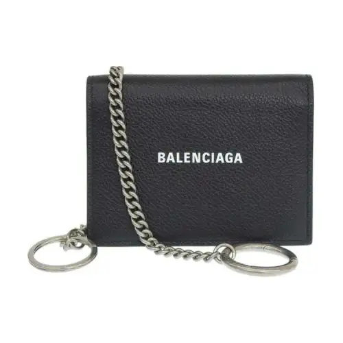 Balenciaga Leather Wallet Unisex Black