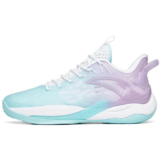 ANTA Mountain 2 Basketball Shoes Men Low-Top Light Blue/Bright Purple/ANTA White