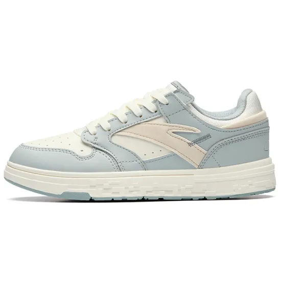 ANTA Street Play Series Skateboard Shoes Women's Low-Top Cloud Gray/Ivory White/Muddy Sand Gray