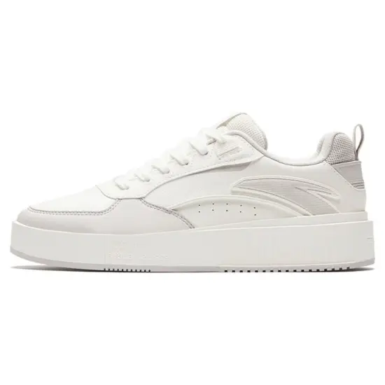 ANTA Milk Lid 2 Skateboard Shoes Men Low-Top White Gray
