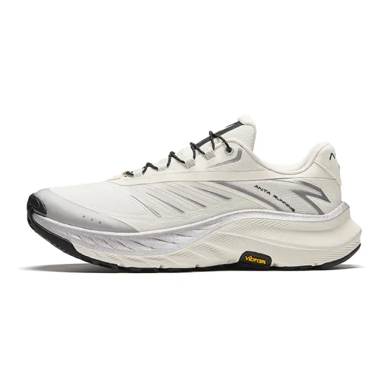 ANTA Explore The Wilderness Running Shoes Men Low-Top Ivory White/Silver