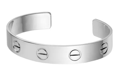 CARTIER LOVE 18K White Gold Bangles Unisex White Gold