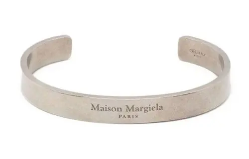 Maison Margiela logo-engraved cuff bracelet