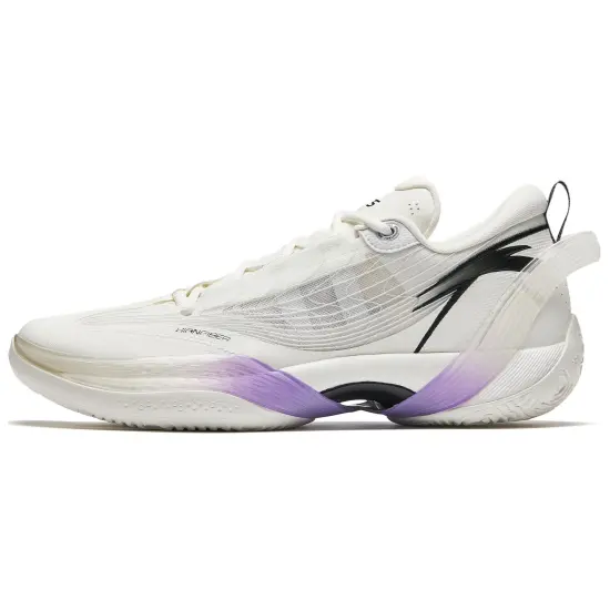 ANTA Three-point Rain1.0 Basketball Shoes Men Low-Top White Purple