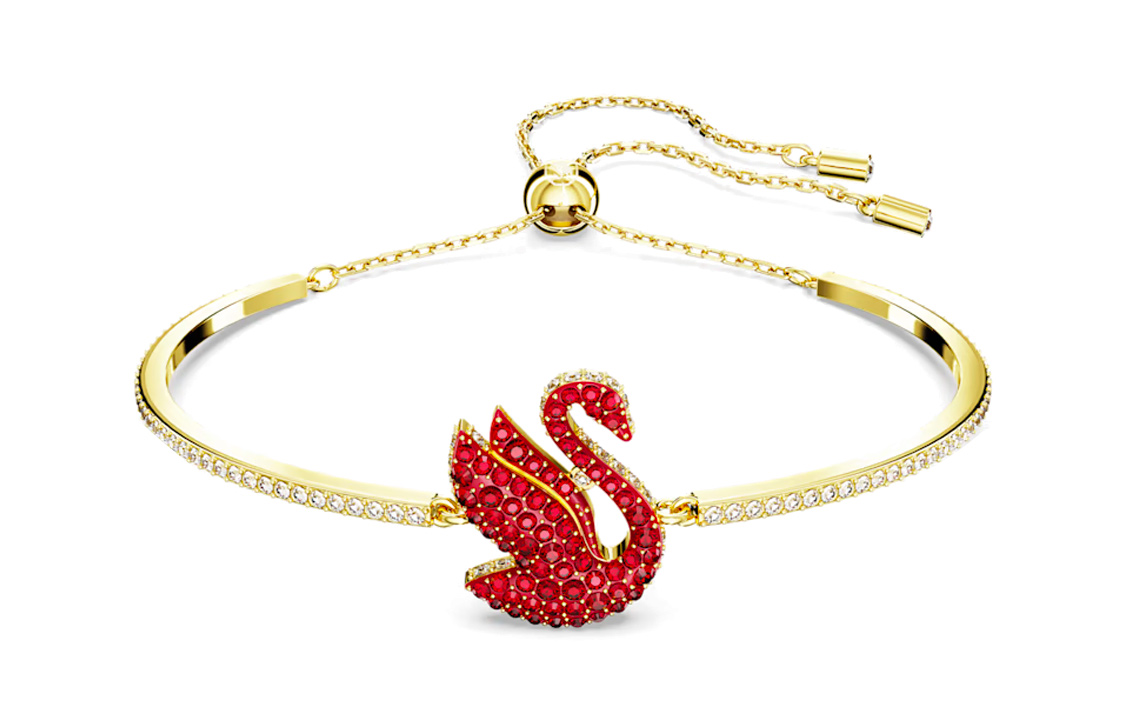 Женский браслет Swarovski Iconic Swan (красный)