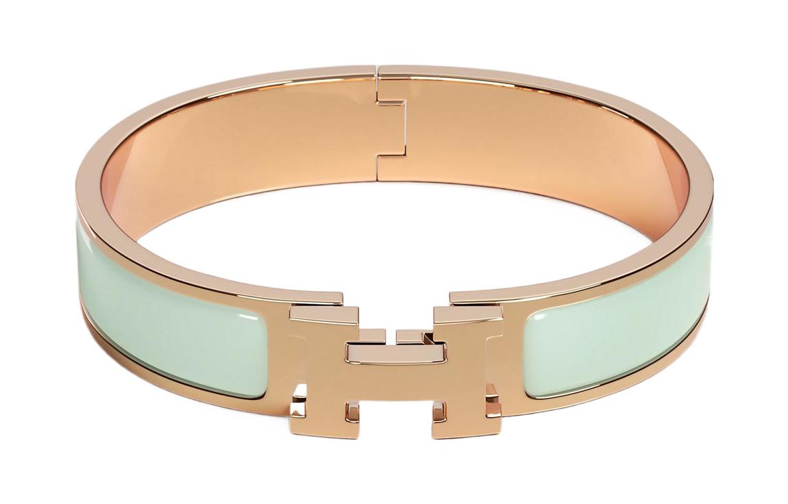 Женский браслет Hermes Clic H (розовое золото)
