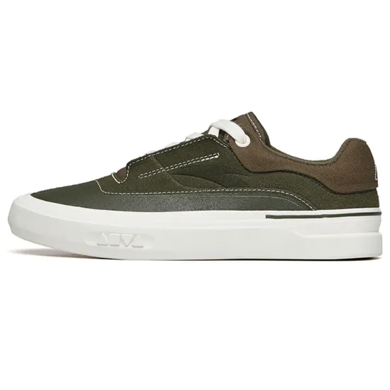 ANTA Ao Li Skateboard Shoes Women's Low-Top Army Green