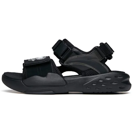 ANTA X Snoopy BaDao Sandals 'Black'