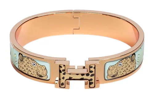 HERMES Clic H Enamel Bangles Women's
