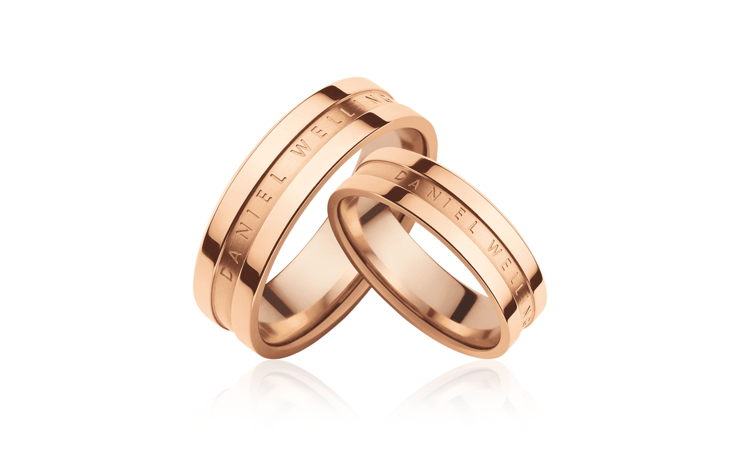 Daniel Wellington Daniel Wellington DW Ring Letter Engraved Logo Sweet Decoration Love Alloy Pair Ring Men and Women Same Style Couple Rose Gold