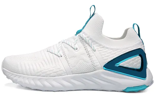 PEAK Tai Ji1.0 Plus Fabric Comfortable Slip Resistant Abrasion Resistant Low top Sports Casual Shoes Unisex White Blue