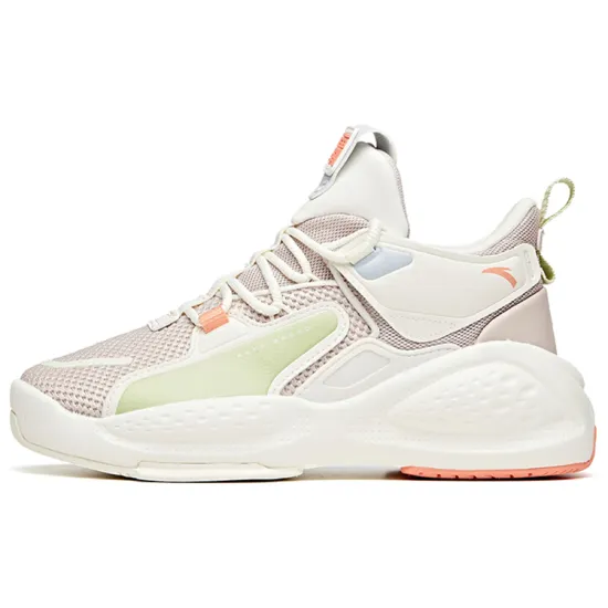 ANTA Bastard Casual Shoes Women's Mid-Top Lotus Gray/White