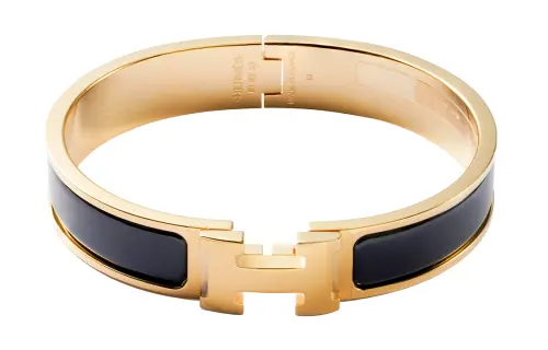 HERMES Clic Clac H Bracelet Gold tone Pm