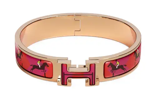 HERMES Clic H Bangles Women's Gold