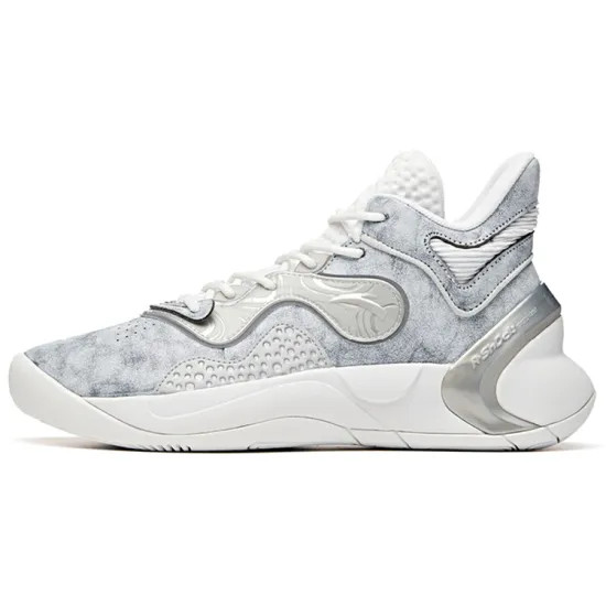 ANTA The Dagger 4 Basketball Shoes Men Mid-Top Gray White/Silver