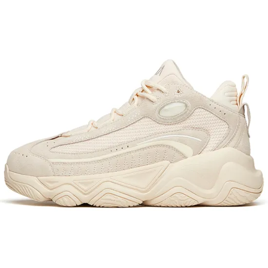 ANTA Big Shark Chunky Sneakers Men Low-Top Oatmeal White/Muddy Gray