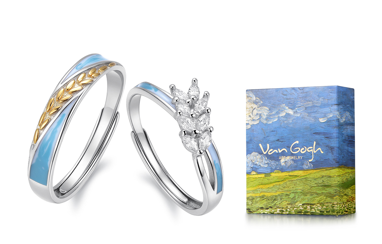 VAN GOGH Sterling Silver With Micro Pave Zircon Rings Unisex