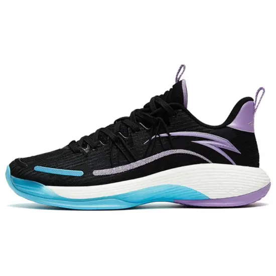 Anta Skyline Team Cushioning Anti Slip And Wear Resistant Low Top Team Performance Basketball Shoes Lotus Purple