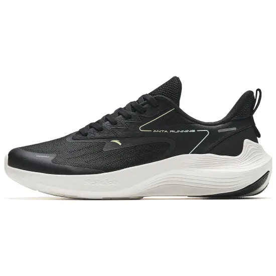 Anta New Stinger Anti-Slip And Wear-Resistant Lightweight Low-Top Running Shoes Men's Black