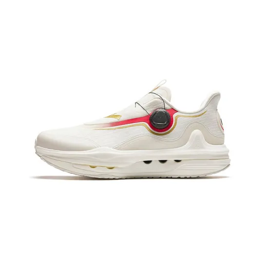 Anta Champion All Weather Series Cushioning Wear Resistant Low Top Running Shoes Men's White Red