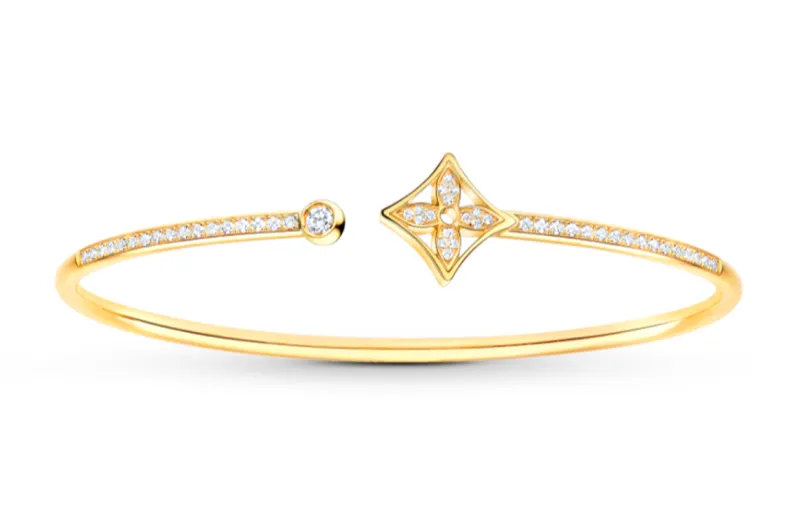 LOUIS VUITTON Idylle Blossom Twist Bracelet Yellow Gold And Diamonds