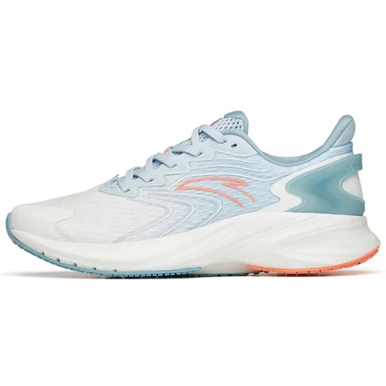 ANTA Antelope Run 2 Running Shoes Women's Low-Top Ivory White/FANTAsy Blue/Crab Shell Green