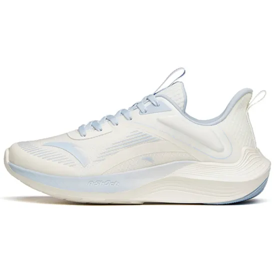 ANTA DuCi1 Running Shoes Women's Low-Top Ivory White/Oxygen Blue