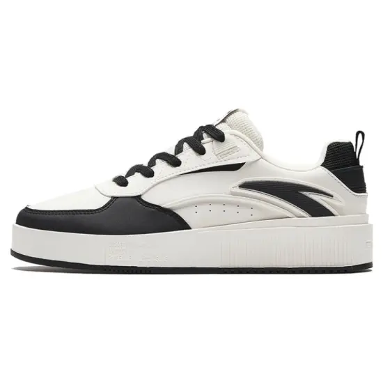 ANTA Milk Lid 2 Skateboard Shoes Women's Low-Top Black White