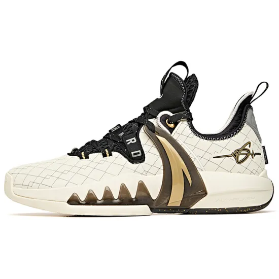 ANTA GH2 Basketball Shoes Men Low-Top White Gold/Brown