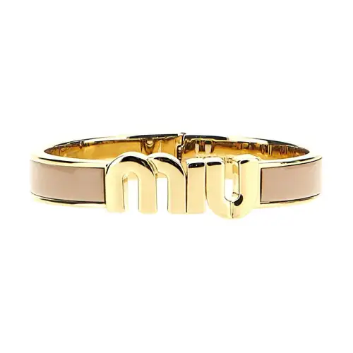 MIU MIU Metal, Enamel Bangles Women's Gold